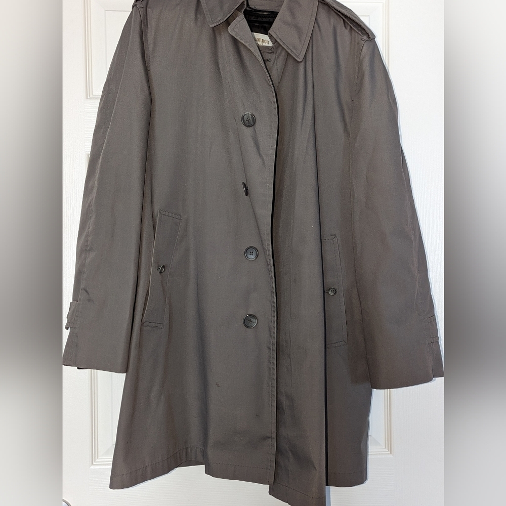 NWOT LONDON FOG MENS MAINCOAT 42 REG WITH WINTER REMOVABLE LINER FALL